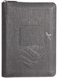 NLT Compact Zipper Bible Filament Enabled Edition Charcoal Patch (Red Letter Edition)