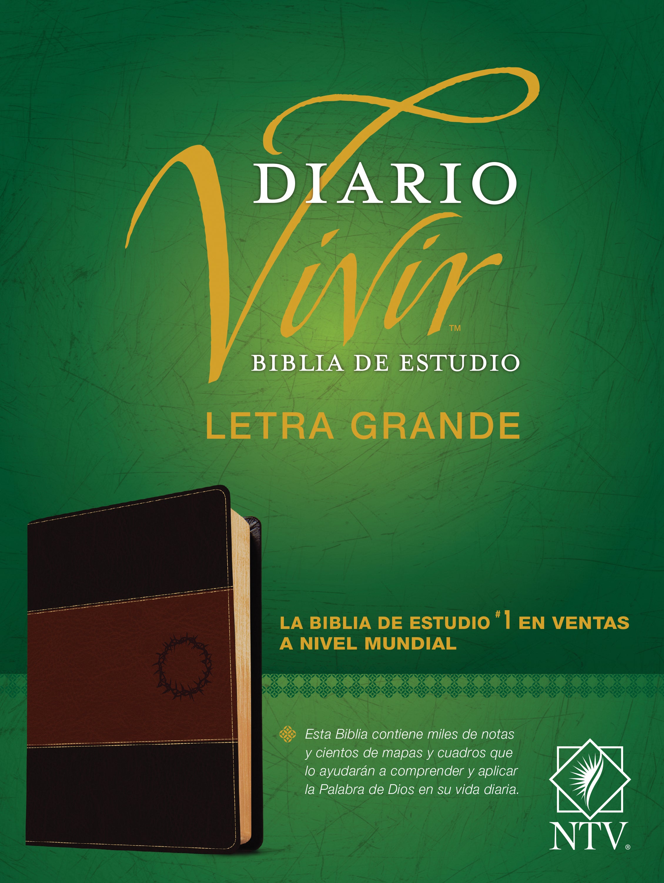 Ntv Biblia De Estudio Del Diario Vivir Letra Grande Brown (Red Letter Edition)