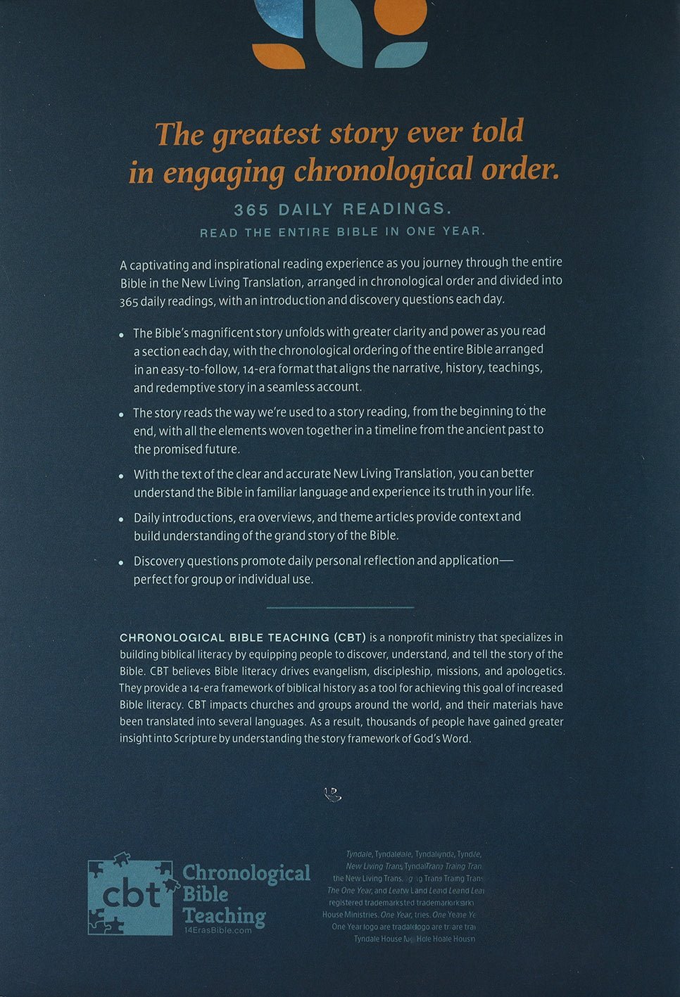 NLT One Year Chronological Study Bible