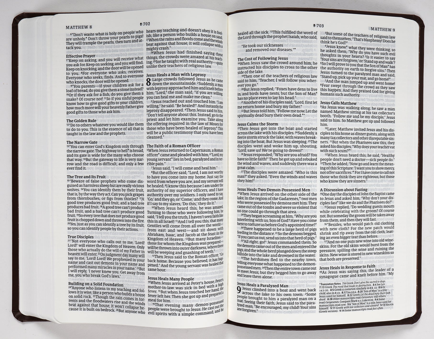NLT Premium Value Thinline Bible Filament Enabled Edition Dark Brown Cross