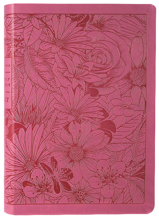 NLT Large Print Premium Value Thinline Bible Filament Enabled Edition Garden Pink