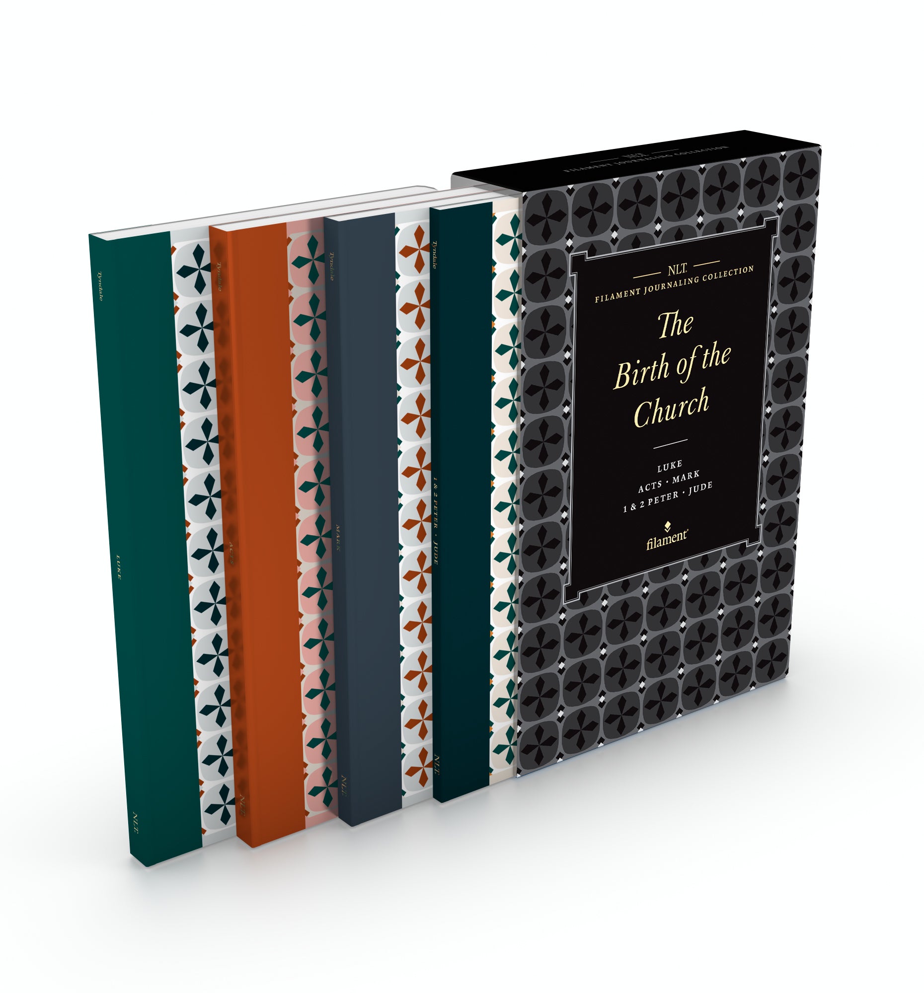 NLT Filament Bible Journal the Birth of the Church Set; Luke, Acts, Mark, 1 & 2 Peter, and Jude (4 Book Boxed Set)