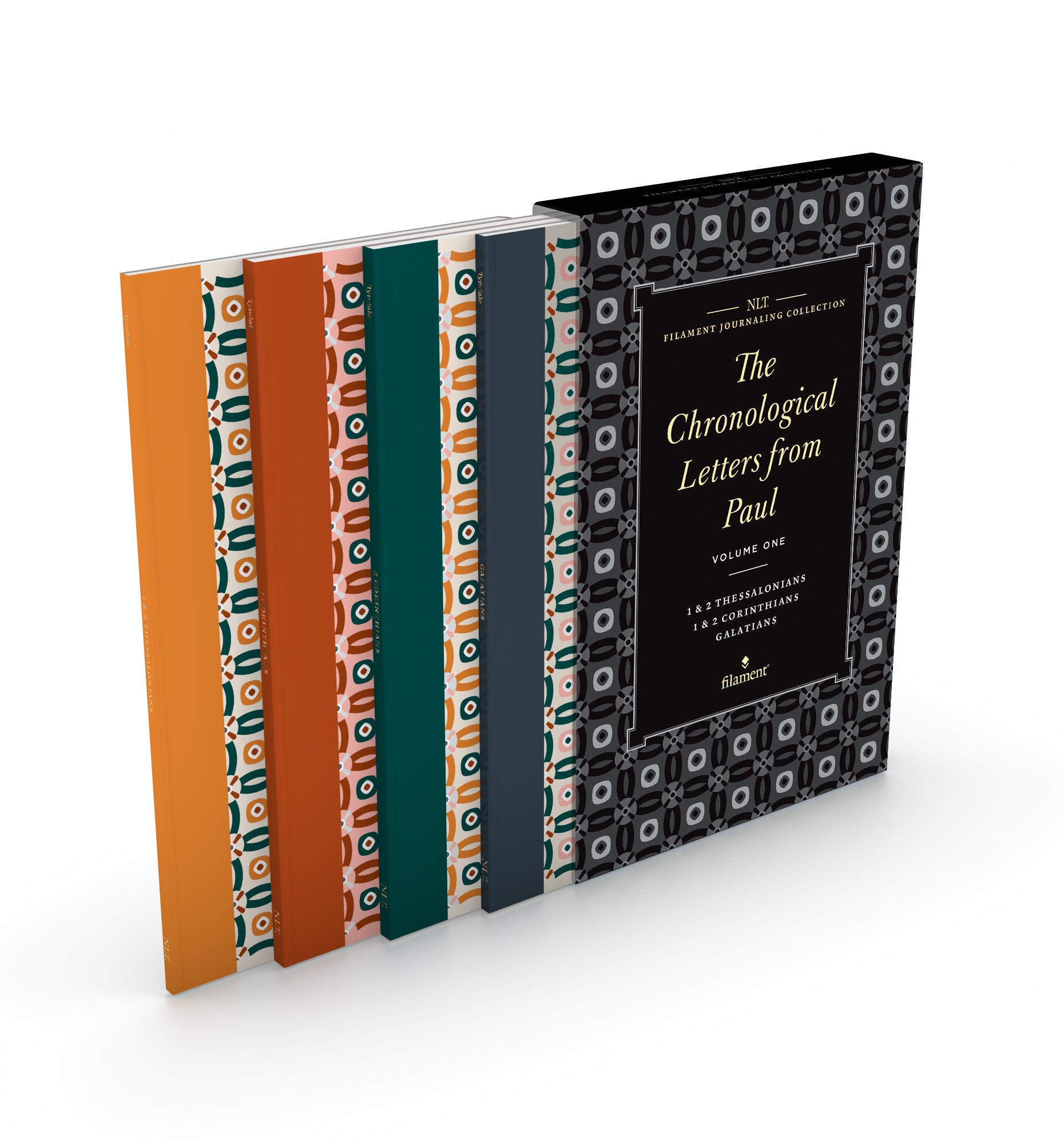 NLT Filament Bible Journal: The Chronological Letters From Paul, Volume One Set; 1 & 2 Thessalonians, 1 & 2 Corinthians, and Galatians (4 Vol Boxed Set)