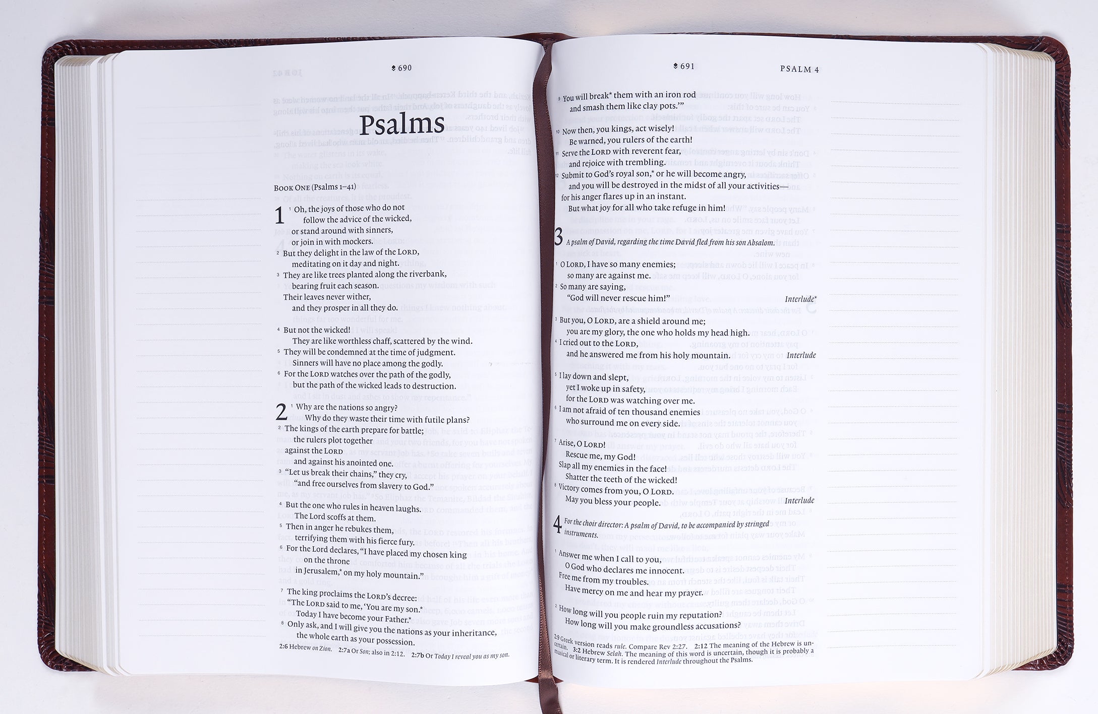 NLT Wide Margin Bible Filament Enabled Edition Dark Brown Palm (Red Letter Edition)