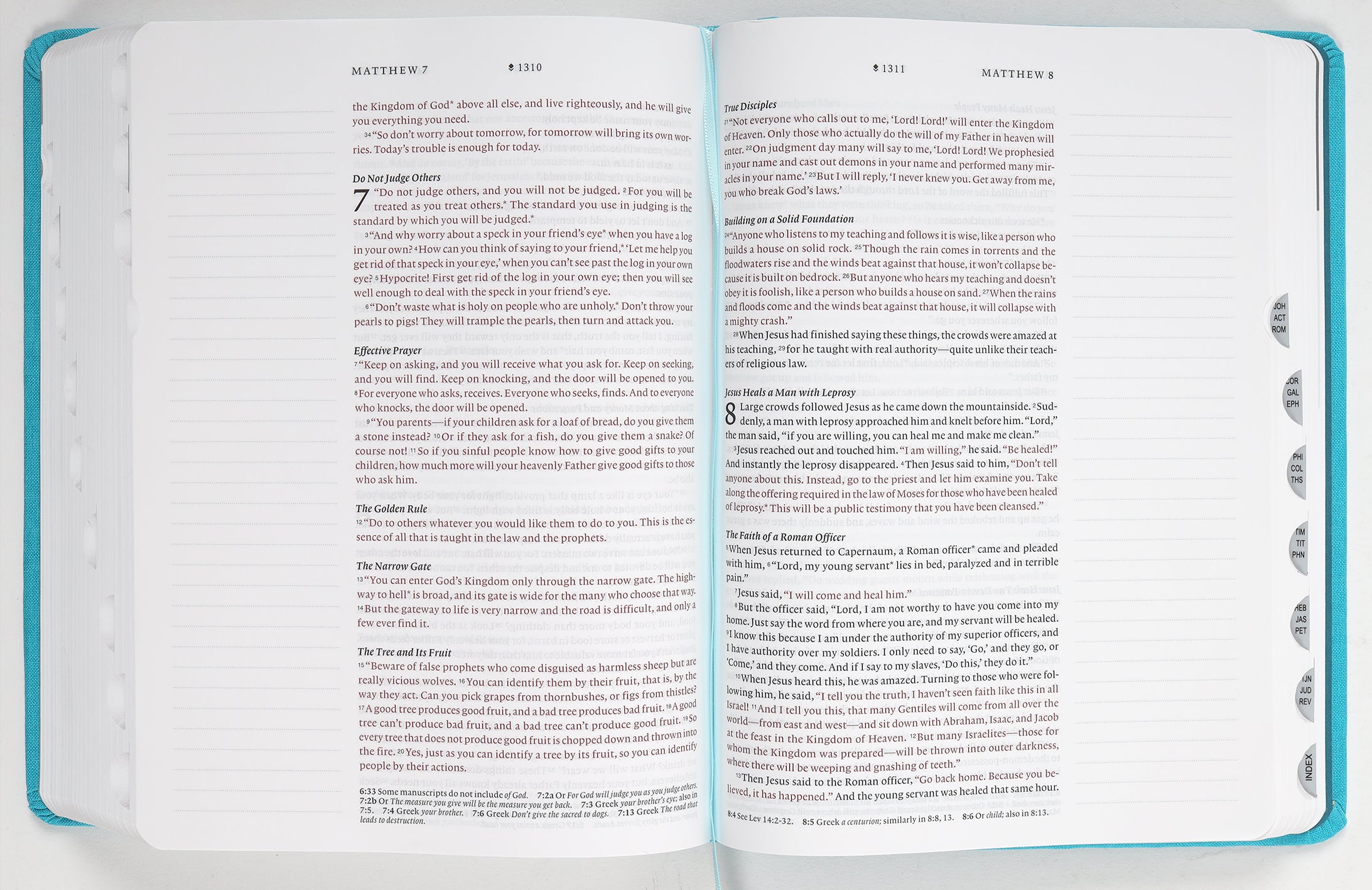 NLT Wide Margin Bible Filament Enabled Edition Ocean Blue Floral Indexed (Red Letter Edition)