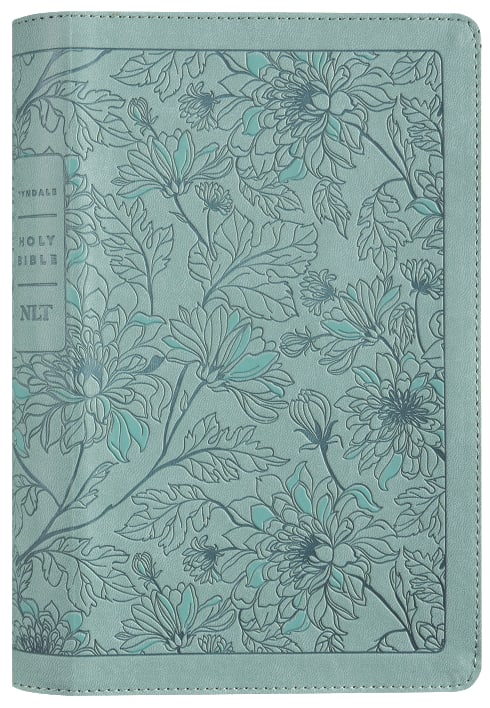 NLT Thinline Reference Bible Filament Enabled Edition Floral Leaf Teal (Red Letter Edition)