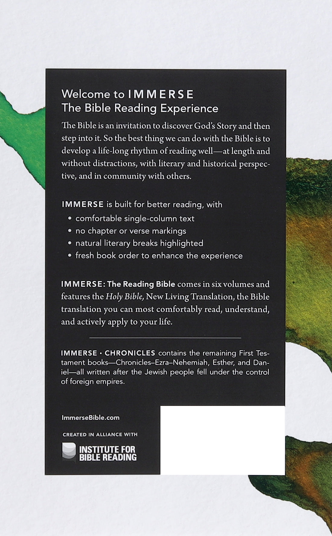 NLT Immerse Chronicles (Immerse: The Reading Bible Series)