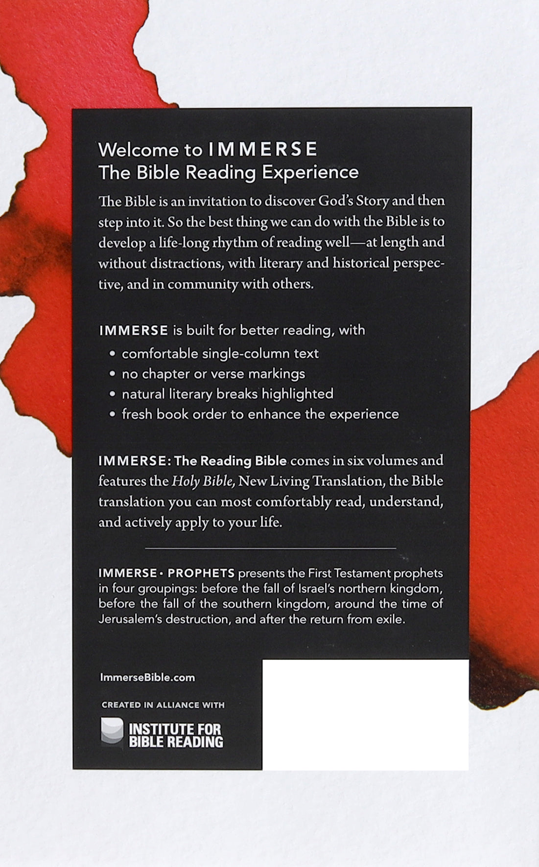 NLT Immerse Prophets (Immerse: The Reading Bible Series)