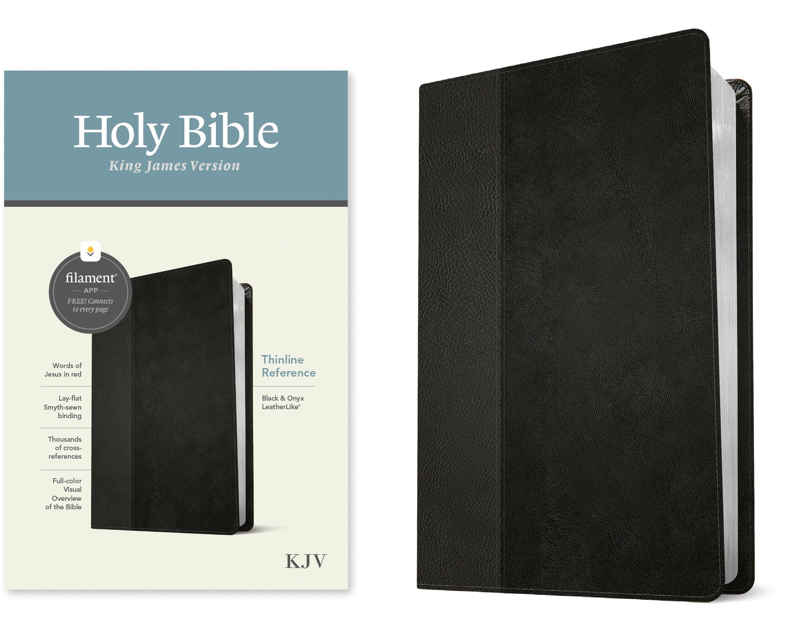 KJV Thinline Reference Bible Filament Enabled Edition Black/Onyx (Red Letter Edition)