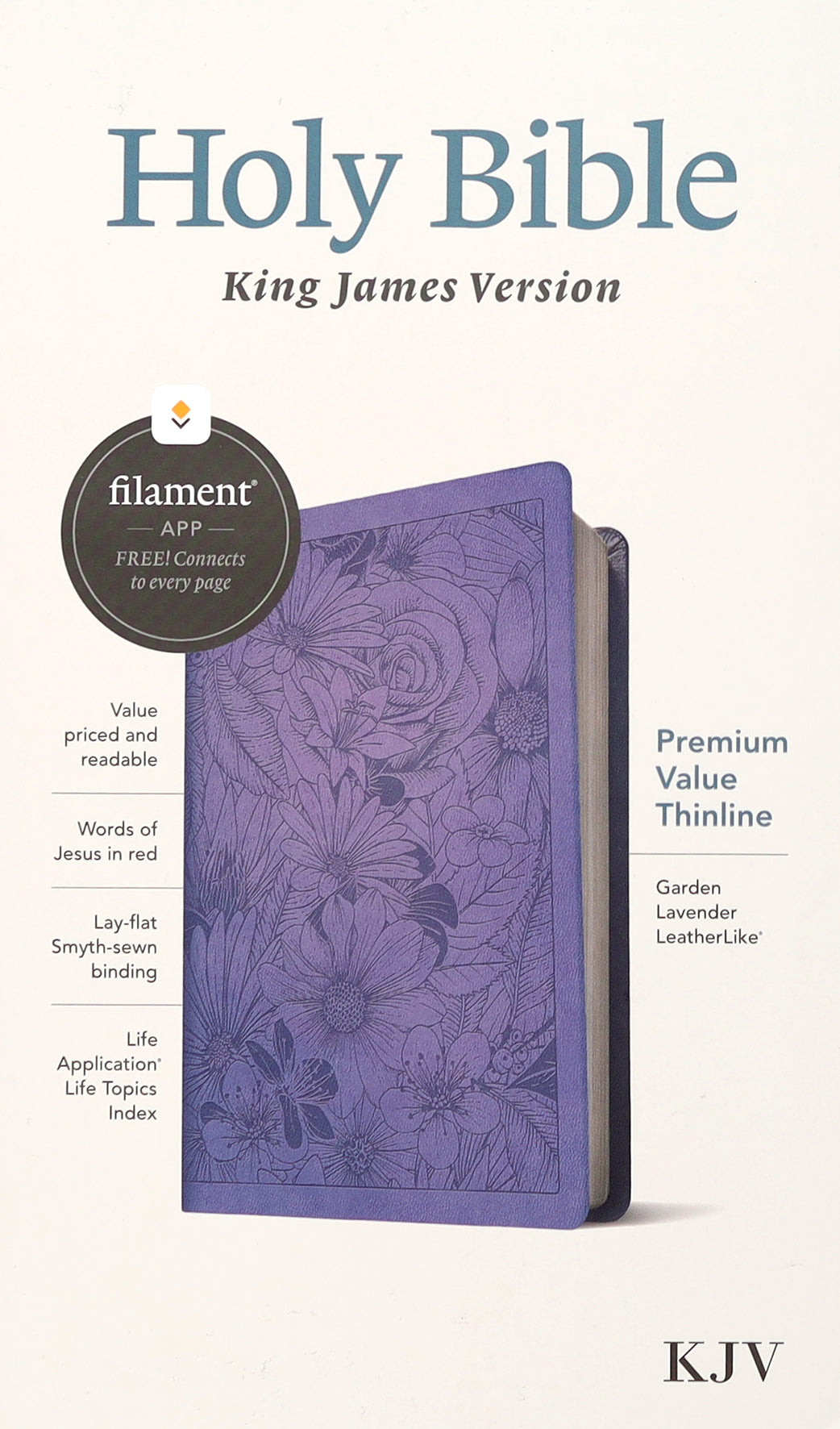 KJV Premium Value Thinline Bible Filament Enabled Edition Garden Lavender (Red Letter Edition)