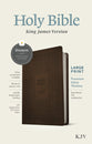 KJV Large Print Premium Value Thinline Bible Filament Enabled Edition Dark Brown Tile (Red Letter Edition)