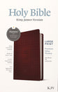 KJV Large Print Premium Value Thinline Bible Filament Enabled Edition Dark Brown Tile (Red Letter Edition)