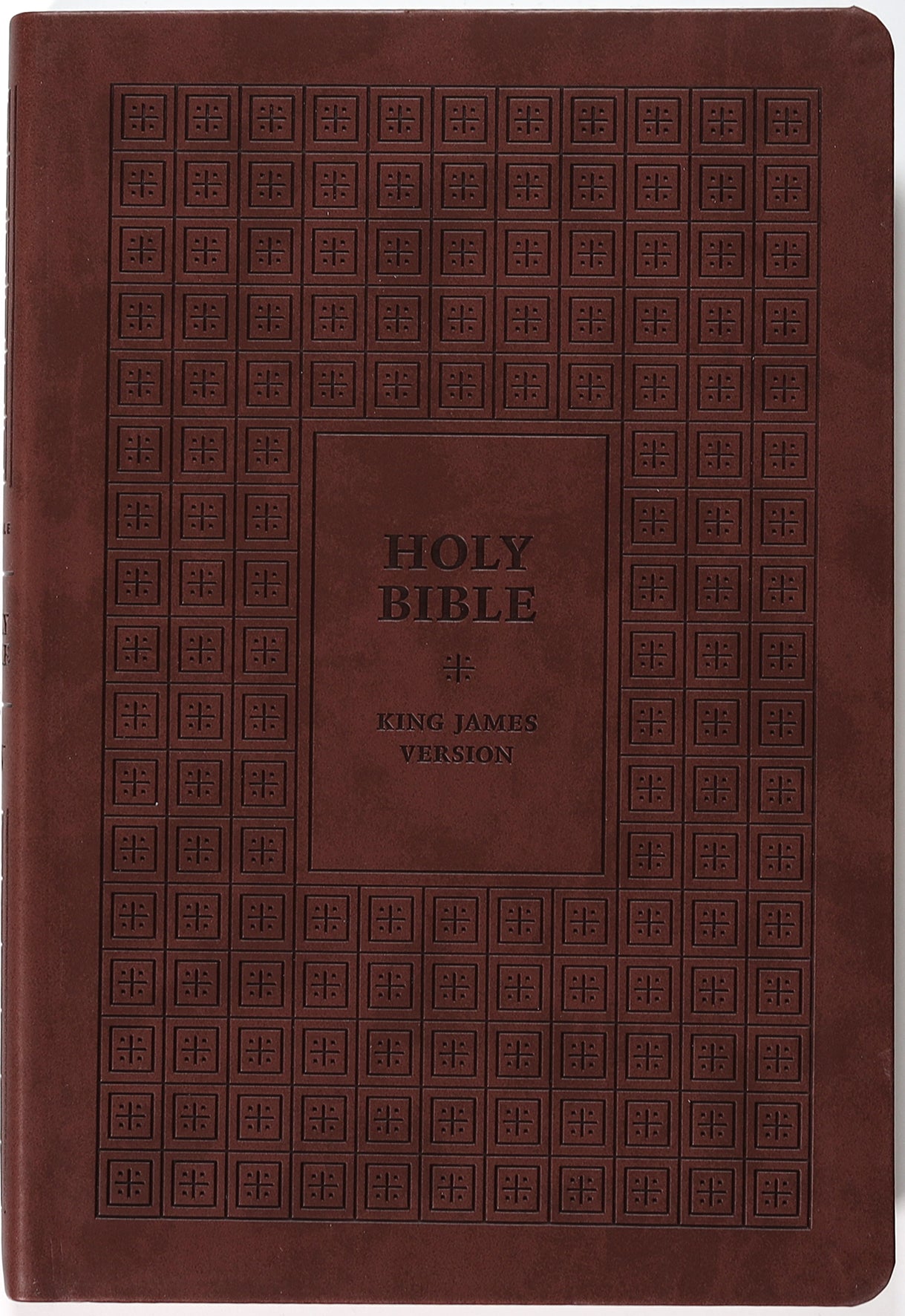 KJV Large Print Premium Value Thinline Bible Filament Enabled Edition Dark Brown Tile (Red Letter Edition)
