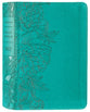 NLT Compact Giant Print Bible Filament Enabled Edition Peony Rich Teal (Red Letter Edition)