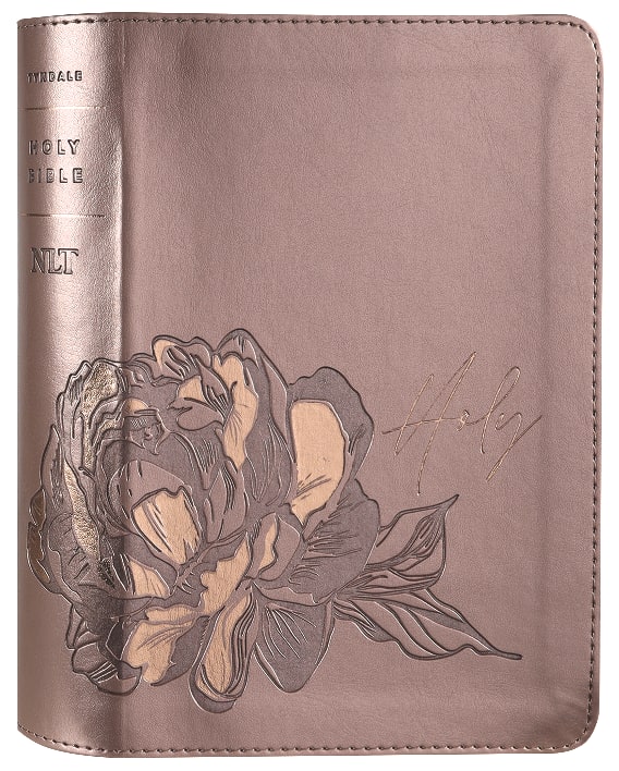 NLT Compact Giant Print Bible Filament Enabled Edition Rose Metallic Peony (Red Letter Edition)