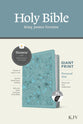 KJV Personal Size Giant Print Bible Filament Enabled Edition Floral Leaf Teal Indexed (Red Letter Edition)