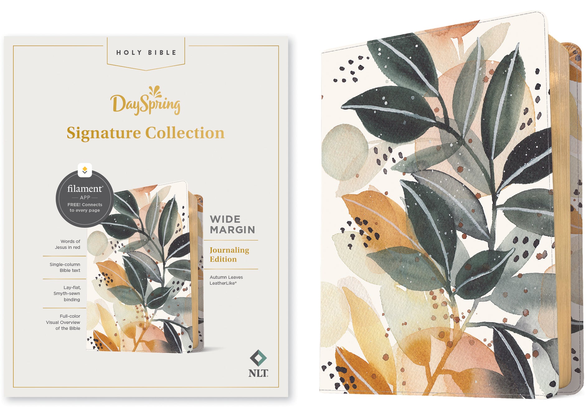 NLT Wide Margin Bible Filament Enabled Edition Autumn Leaves Dayspring Signature Collection (Red Letter Edition) (Dayspring Signature Collection)