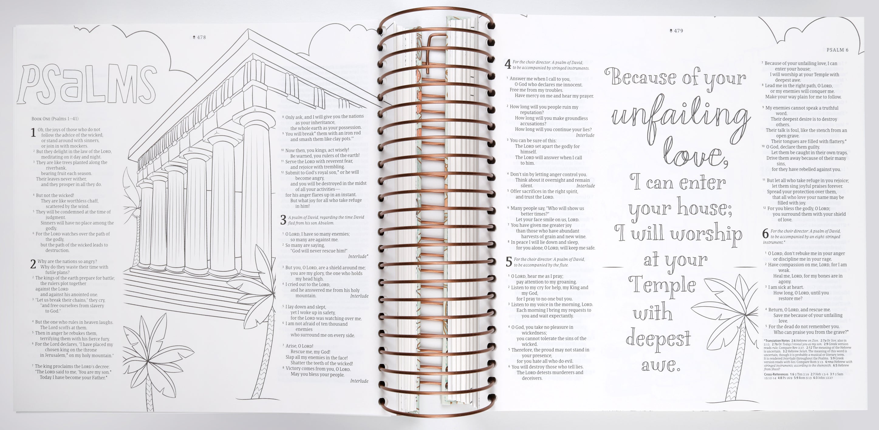 NLT Inspire Illustrating Bible Filament-Enabled Edition Mint Floral Garden
