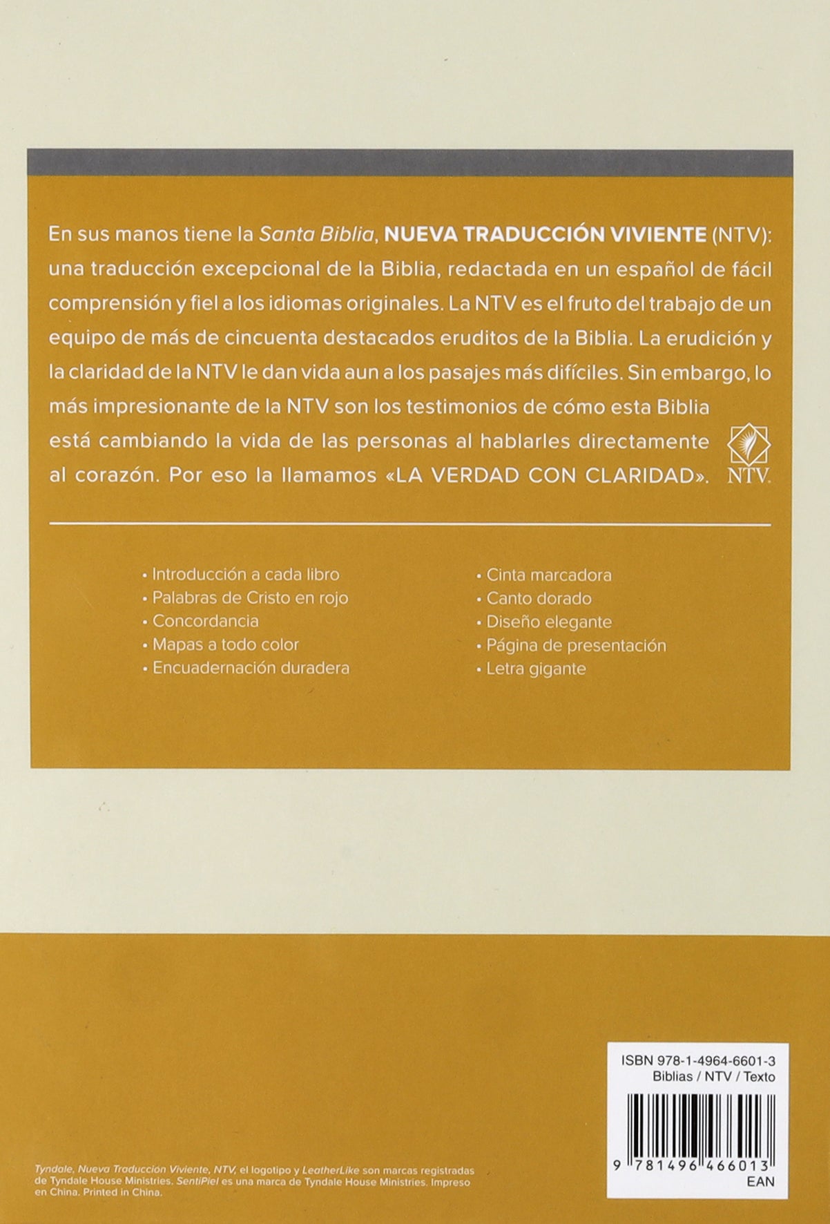 Ntv Santa Biblia Edicion Manual Letra Gigante Cafe (Red Letter Edition)