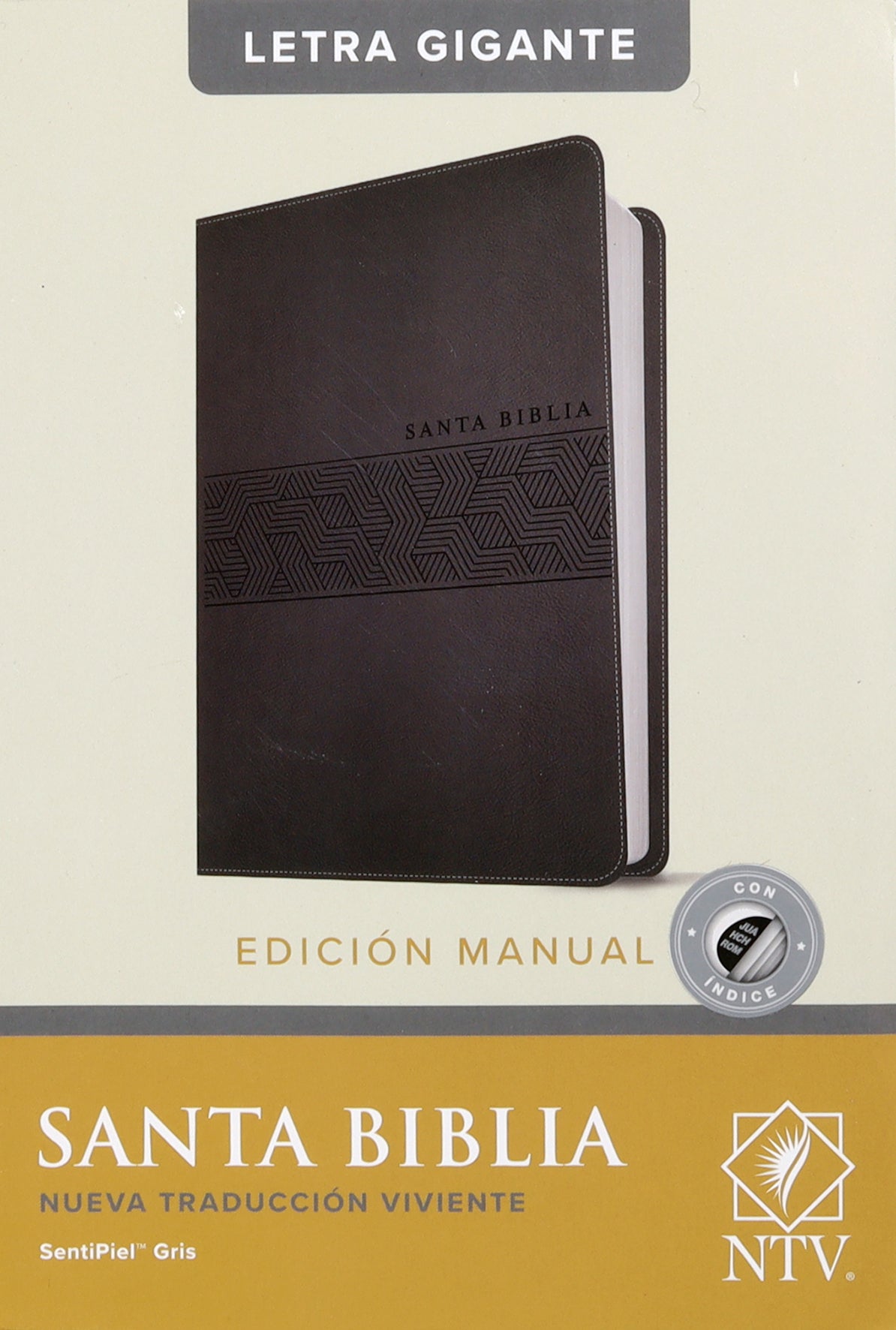 Ntv Santa Biblia Edicion Manual Letra Gigante Gris Indice (Red Letter Edition)