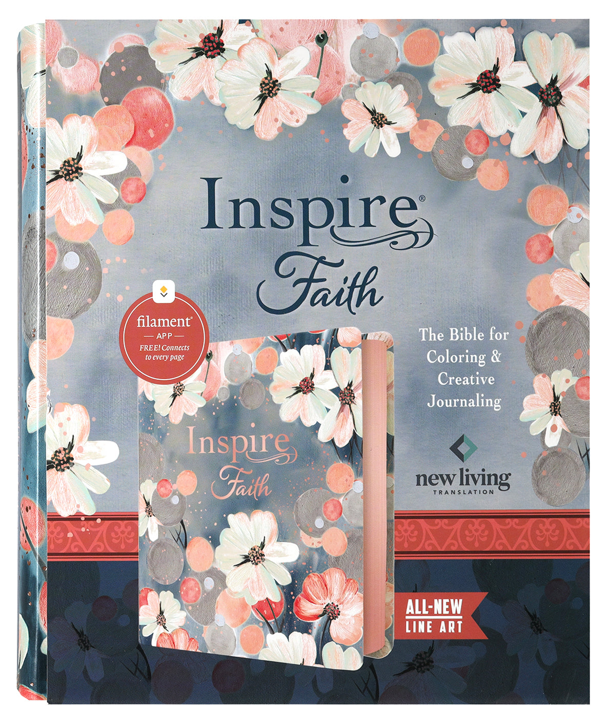 NLT Inspire Faith Bible Filament Enabled Edition Watercolor Garden