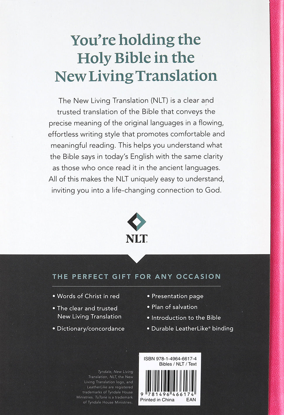 NLT Premium Gift Bible Very Berry Pink Vines (Red Letter Edition)