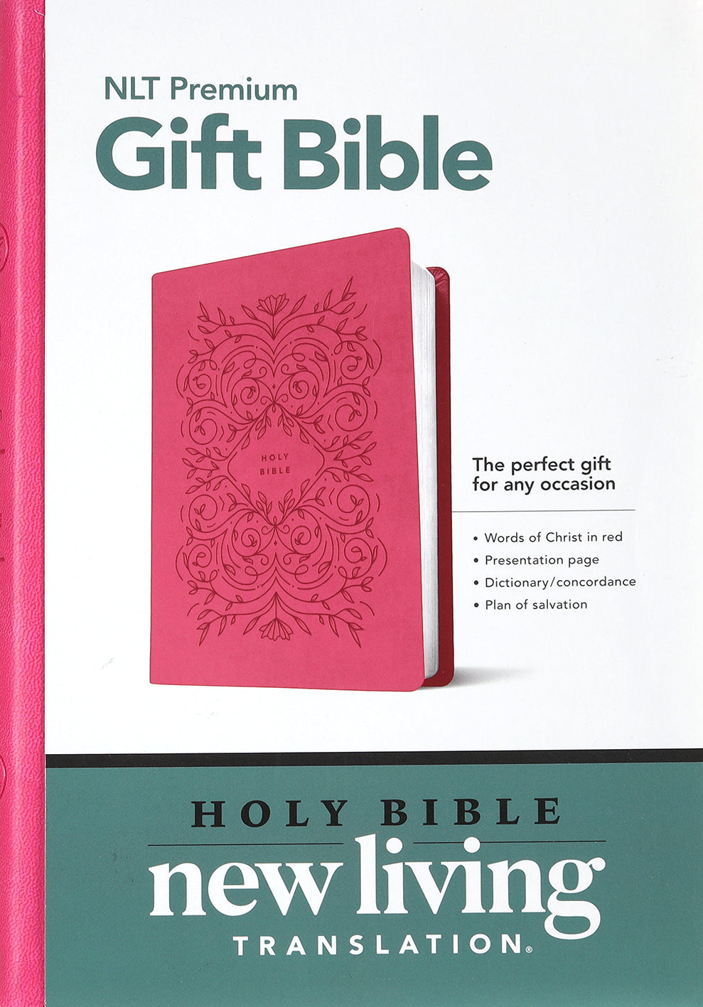 NLT Premium Gift Bible Very Berry Pink Vines (Red Letter Edition)