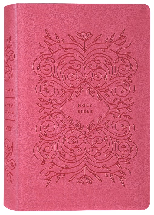 NLT Premium Gift Bible Very Berry Pink Vines (Red Letter Edition)