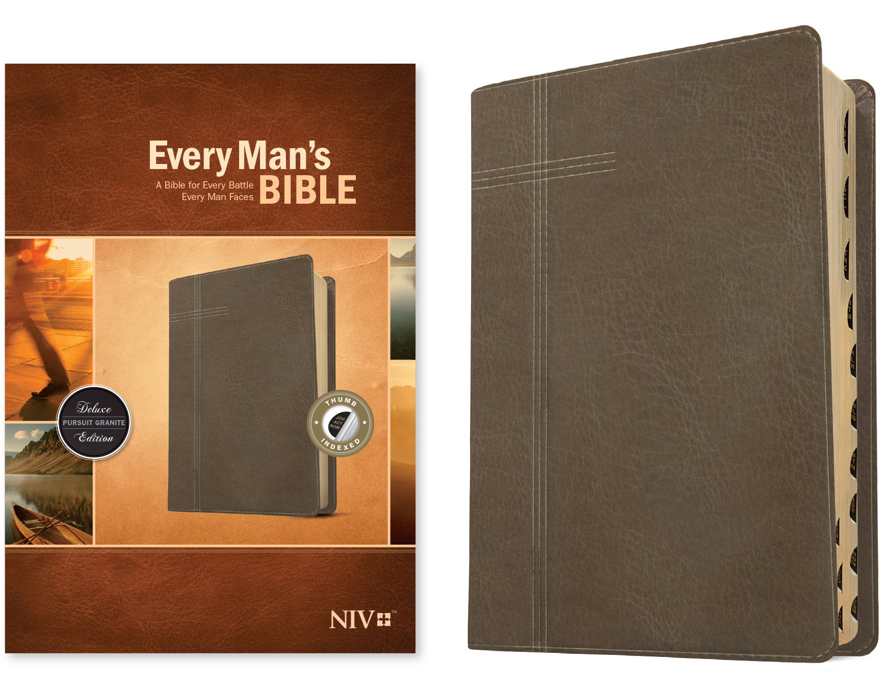 NIV Every Man's Bible Pursuit Granite Indexed