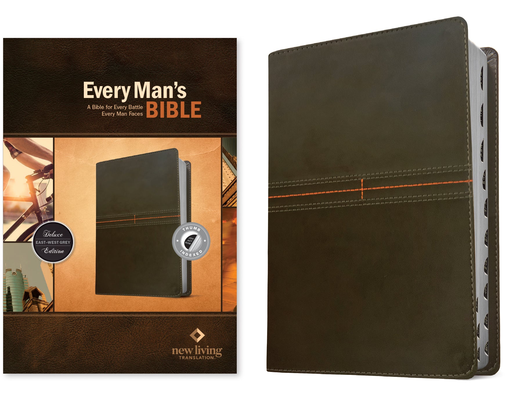 NLT Every Man's Bible East-West Grey Indexed