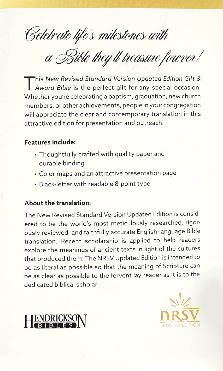 Nrsvue Gift & Award Bible Black