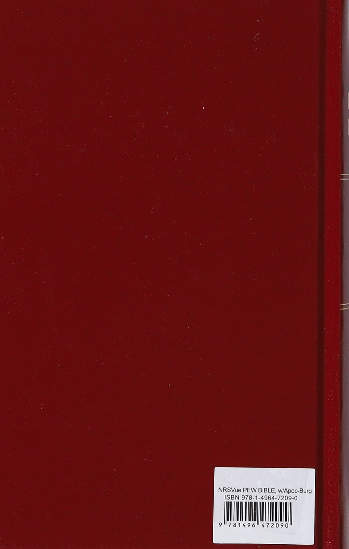 Nrsvue Pew Bible With Apocrypha Burgundy