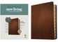 NLT Wide Margin Bible Filament Enabled Edition Brown Indexed (Red Letter Edition)