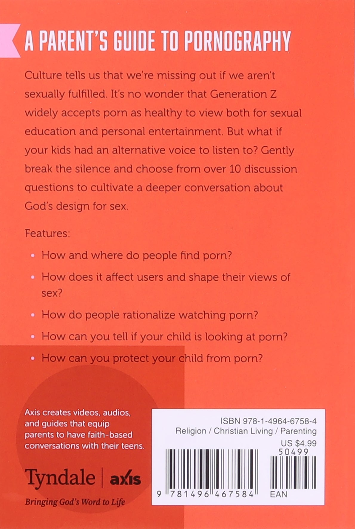 Parent Guides to Mental & Sexual Health: 5 Conversation Starters: The Sex Talk/Pornography/Sexual Assault/Suicide & Self-Harm Prevention/Depression & Anxiety (Axis Parents Guide Series)