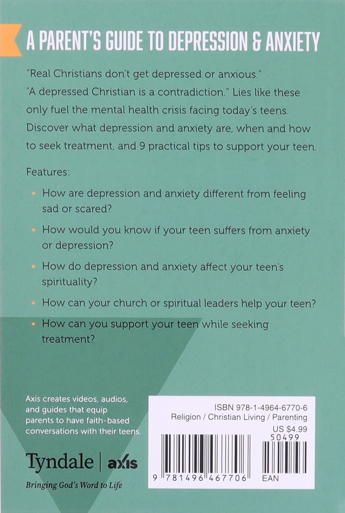Parent Guides to Mental & Sexual Health: 5 Conversation Starters: The Sex Talk/Pornography/Sexual Assault/Suicide & Self-Harm Prevention/Depression & Anxiety (Axis Parents Guide Series)