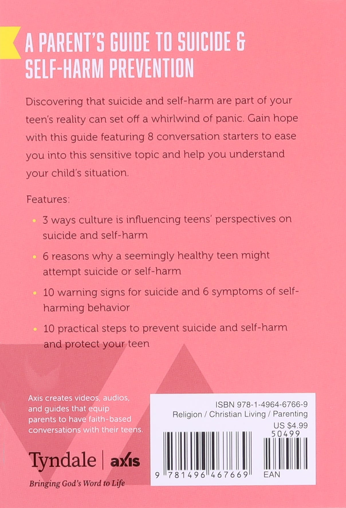 Parent Guides to Mental & Sexual Health: 5 Conversation Starters: The Sex Talk/Pornography/Sexual Assault/Suicide & Self-Harm Prevention/Depression & Anxiety (Axis Parents Guide Series)