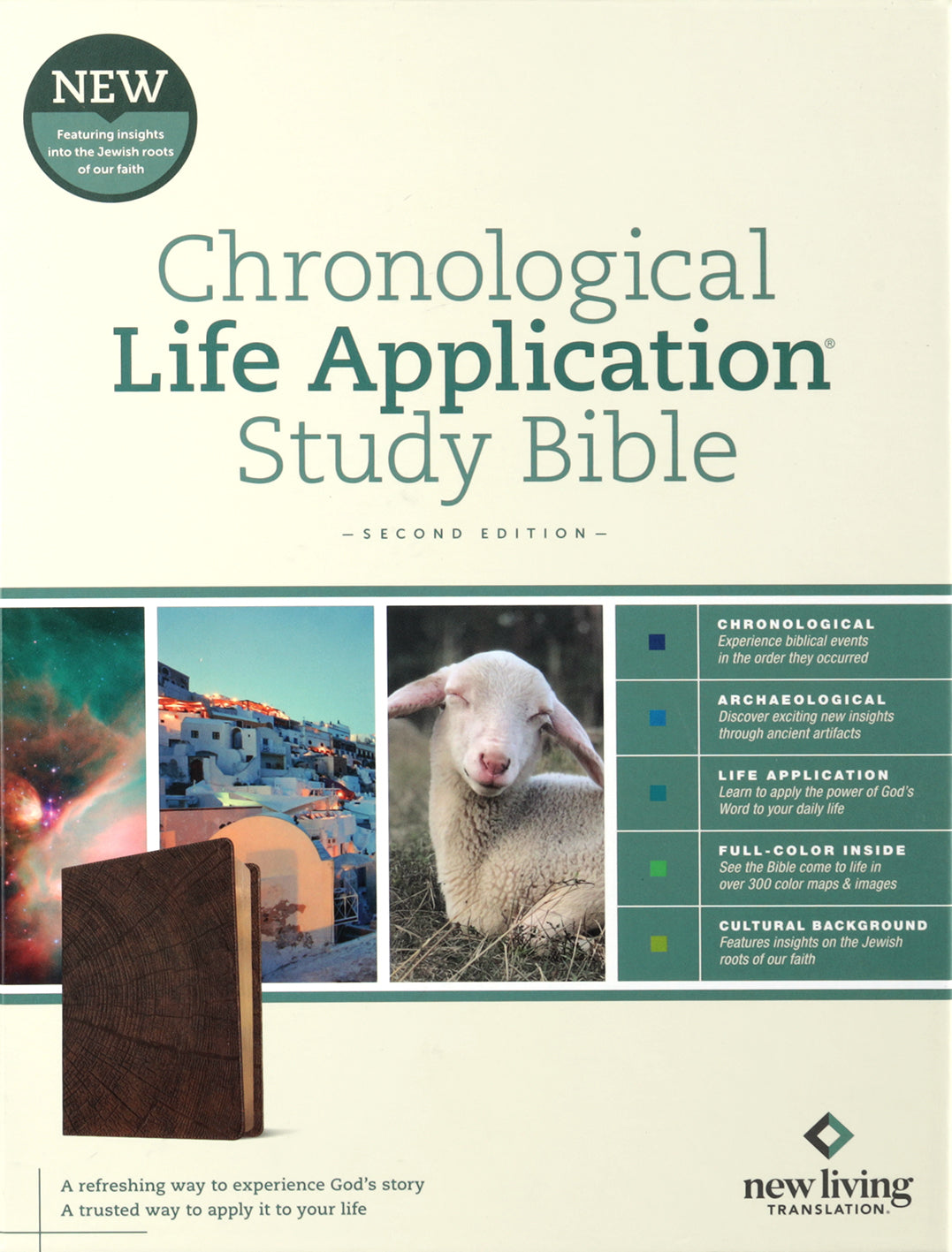 NLT Chronological Life Application Study Bible 2nd Edition Heritage Oak Brown