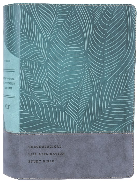NLT Chronological Life Application Study Bible 2nd Edition Slate Blue Leaf