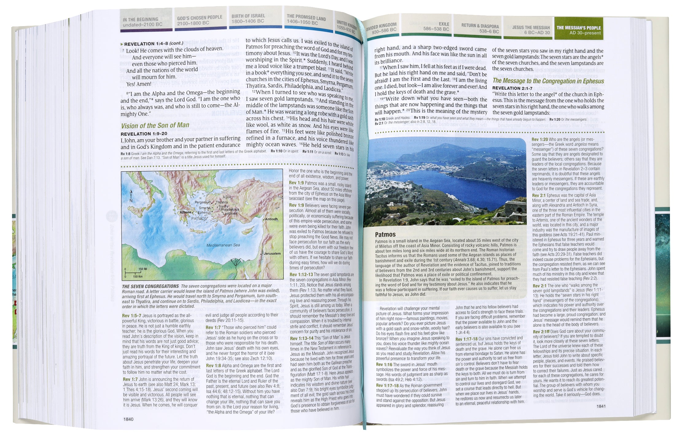NLT Chronological Life Application Study Bible 2nd Edition Slate Blue Leaf