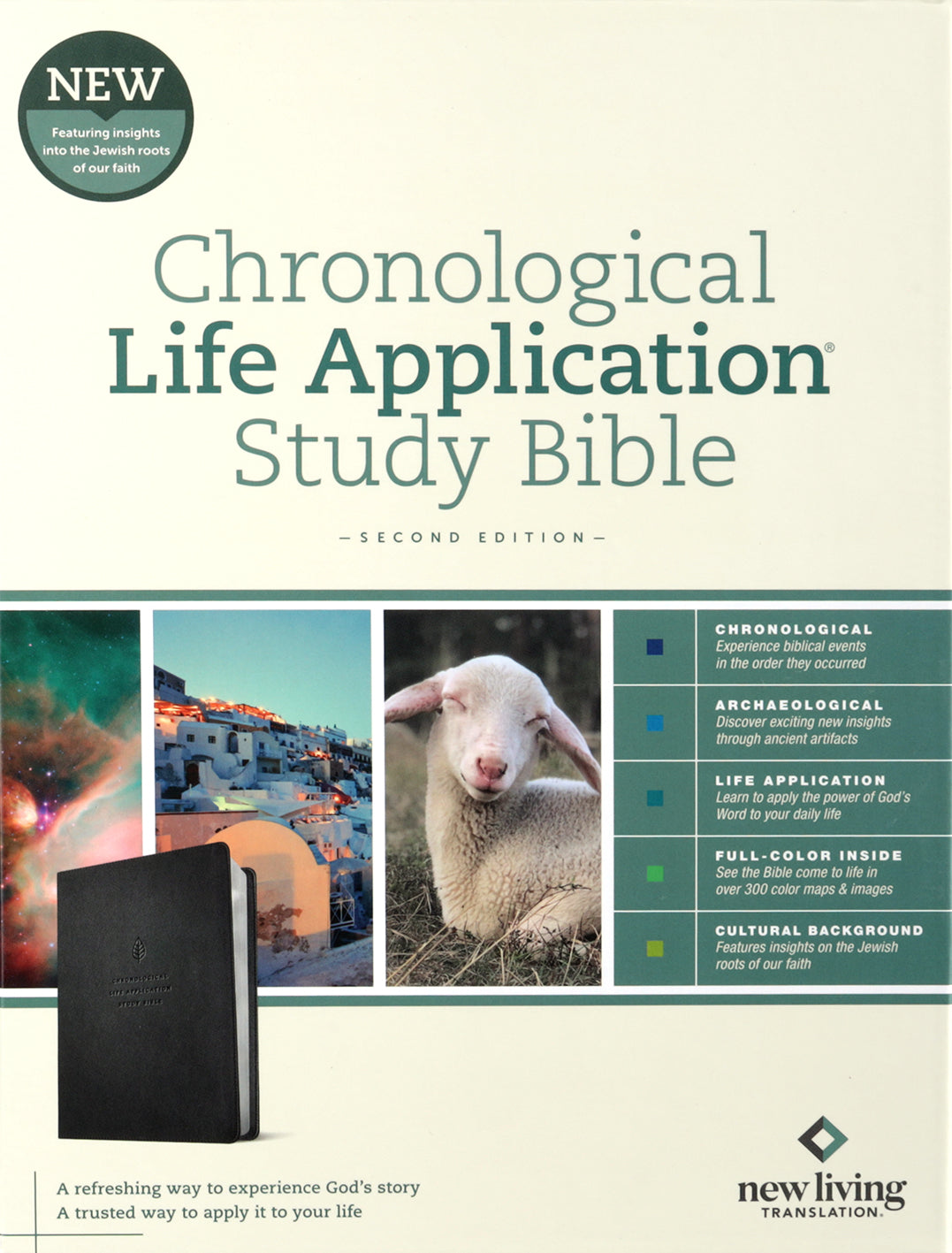 NLT Chronological Life Application Study Bible 2nd Edition Ebony Leaf