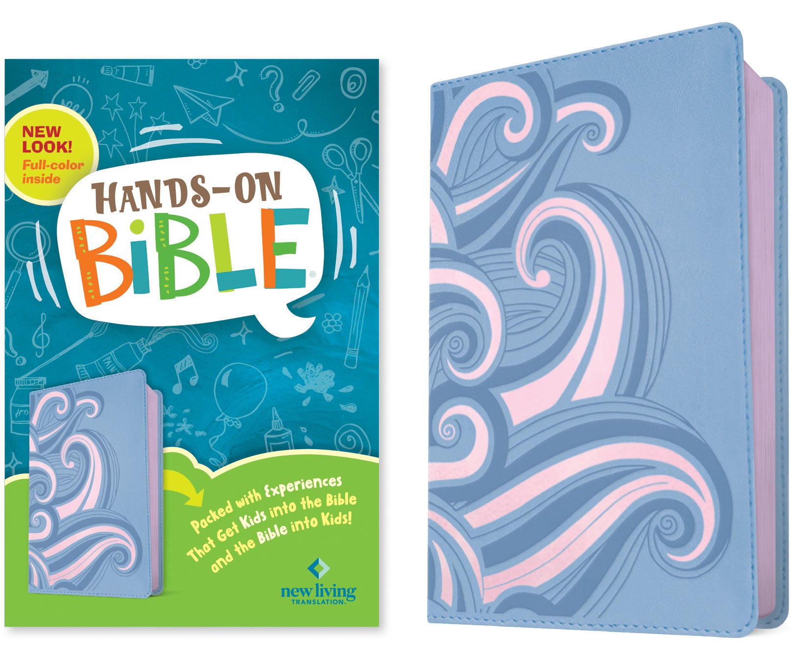 NLT Hands-On Bible Third Edition Periwinkle Pink Waves