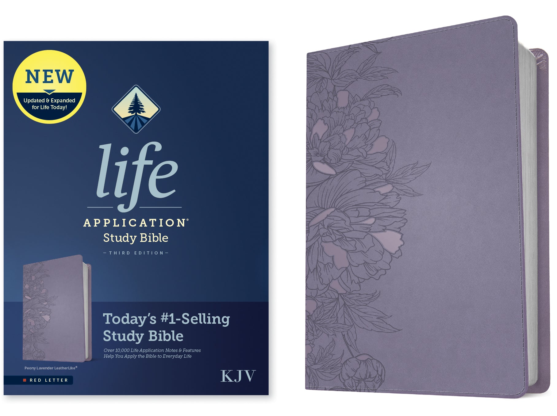 KJV Life Application Study Bible Peony Lavender (Red Letter Edition) (3rd Edition)