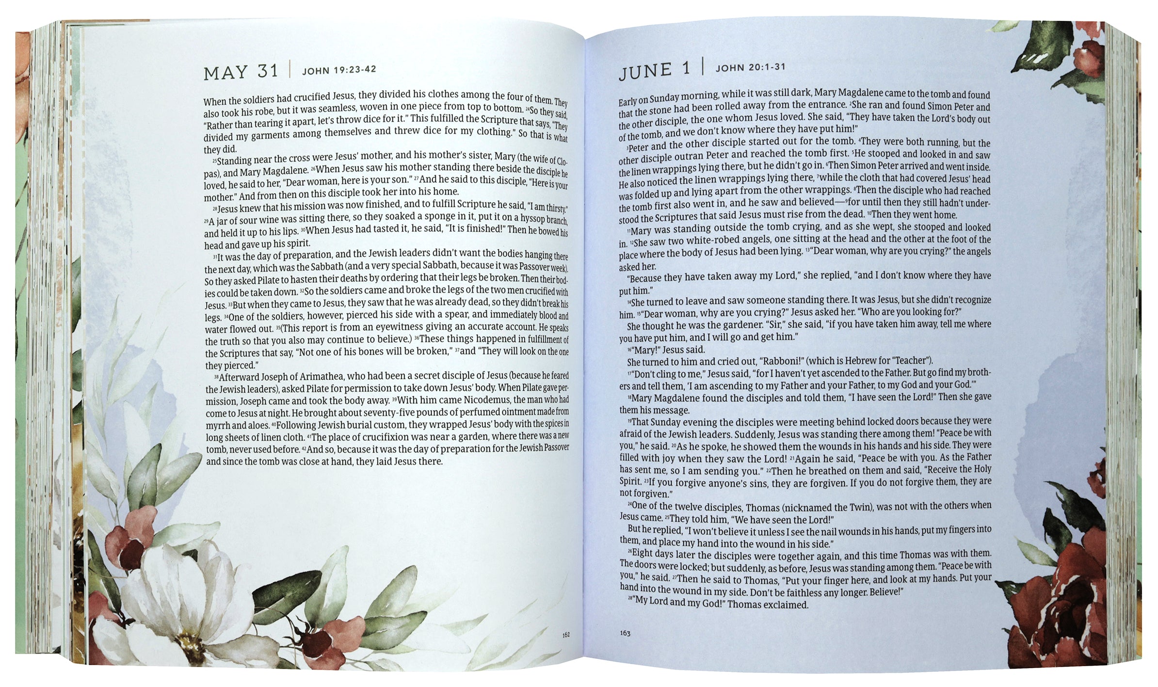 NLT One Year Bible New Testament Floral Paradise