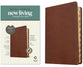 NLT Thinline Center-Column Reference Bible Filament-Enabled Edition Rustic Brown Indexed (Red Letter Edition)
