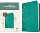 NLT Thinline Center-Column Reference Bible Filament-Enabled Edition Peony Rich Teal (Red Letter Edition)