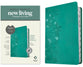 NLT Thinline Center-Column Reference Bible Filament-Enabled Edition Peony Rich Teal Indexed (Red Letter Edition)