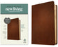 NLT Thinline Center-Column Reference Bible Filament-Enabled Edition Brown (Red Letter Edition)