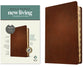 NLT Thinline Center-Column Reference Bible Filament-Enabled Edition Brown Indexed (Red Letter Edition)