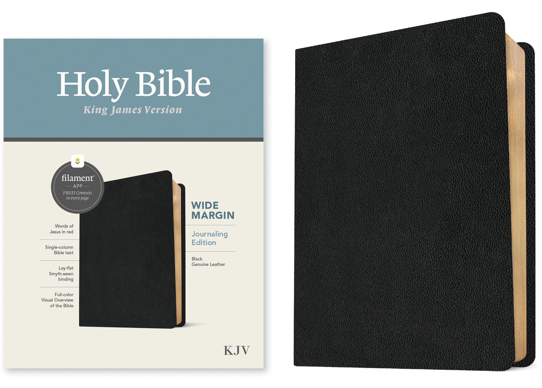 KJV Wide Margin Bible Filament Enabled Edition Black (Red Letter Edition)