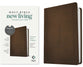 NLT Premium Value Compact Bible Filament Enabled Edition Dark Brown Framed Cross